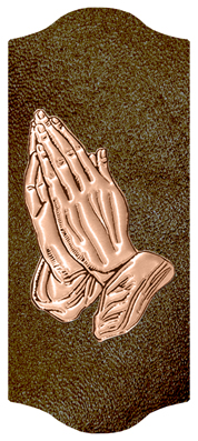 DARAY-C-516-BZ-SH-BR Bronze Praying Hands Shimmer Brown